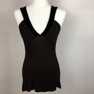 Rebecca Beeson Tank Top Chocolate Brown V-Neck